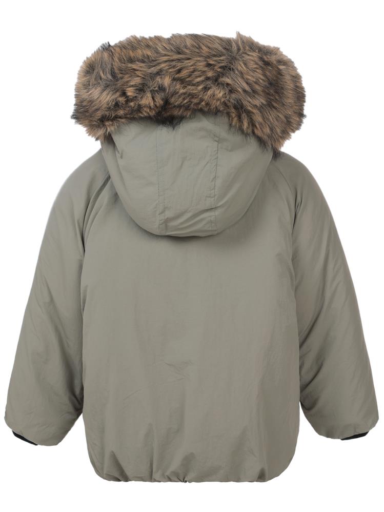 Civil Boys Kürk Kapşonlu 2-5 Yaş Mont - Haki