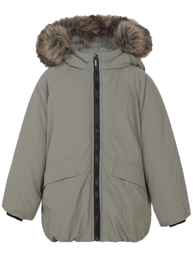 Civil Boys Kürk Kapşonlu 2-5 Yaş Mont - Haki