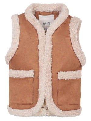 Civil Girls 2-5 Yaş Yelek - Kahverengi