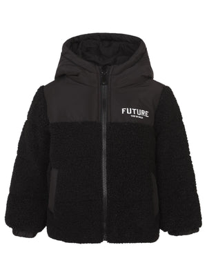 Civil Boys Future Baskılı Kapşonlu 2-5 Yaş Mont - Siyah