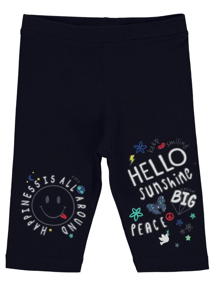 Lovetti Hello Sun Shıne Baskılı 1-4 Yaş Kapri - Lacivert