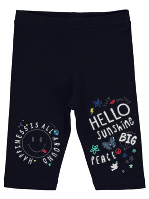 Lovetti Hello Sun Shıne Baskılı 1-4 Yaş Kapri - Lacivert