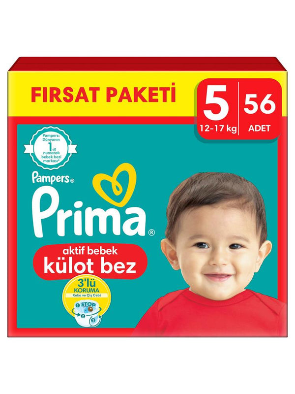 Prima Külot Bebek Bezi 5 Beden Junior Fırsat Paketi 56 Adet