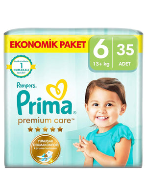 Prima Premium Care 6 Beden Bebek Bezi Extra Large Ekonomik Paket 35 Adet