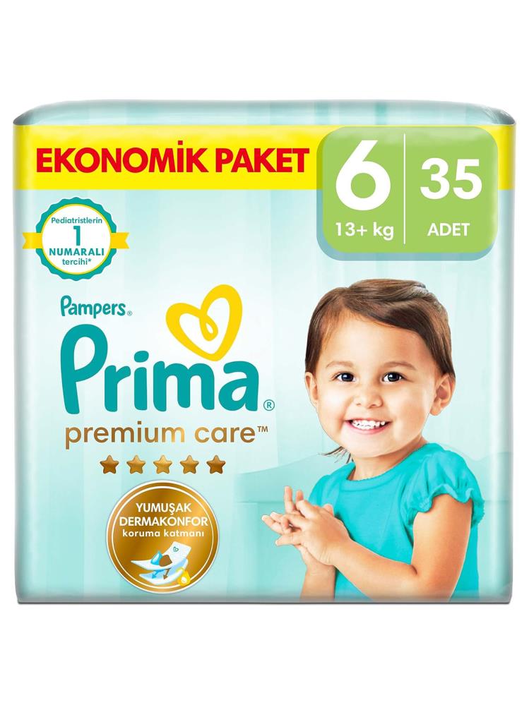 Prima Premium Care 6 Beden Bebek Bezi Extra Large Ekonomik Paket 35 Adet