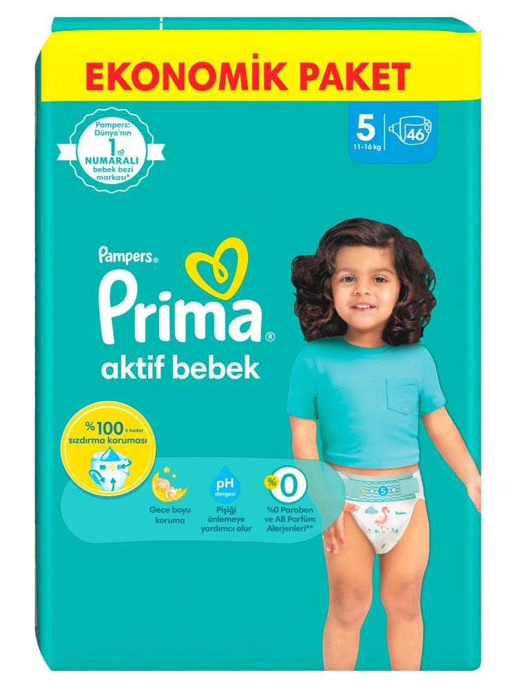 Prima Bebek Bezi Aktif Bebek 5 Beden 46 Adet