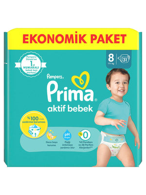 Prima Bebek Bezi Aktif Bebek 8 Beden 31 Adet