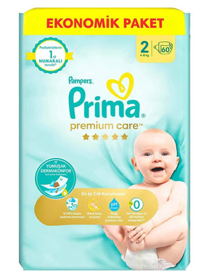 Prima Premium Care  Bebek Bezi 2 Beden Mini Jumbo Paket 60 Adet
