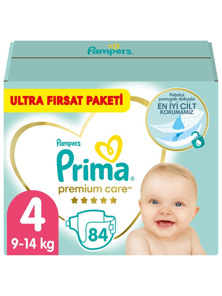 Prima Bebek Bezi Premium Care 4 Beden Maxi Fırsat  Paket 84 Adet