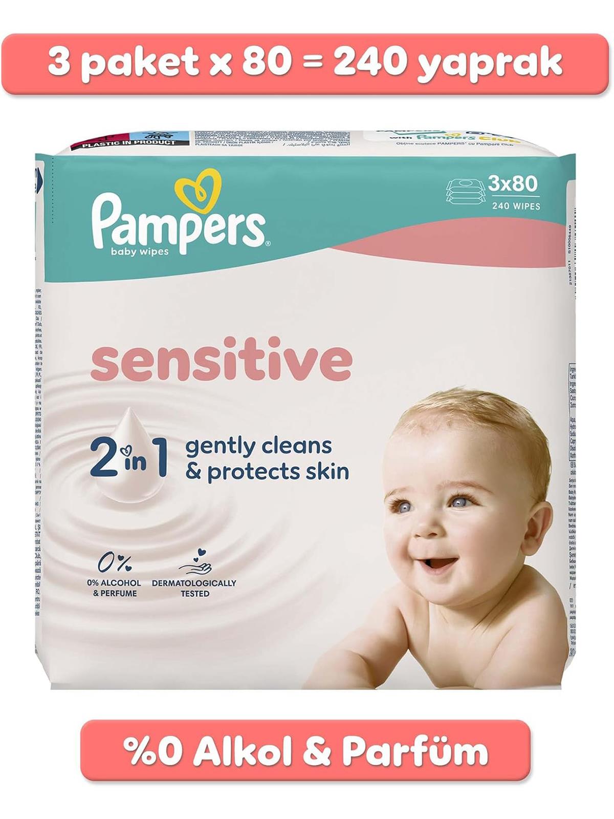 Prima Pampers Sensitive Islak Havlu 3x80 Adet