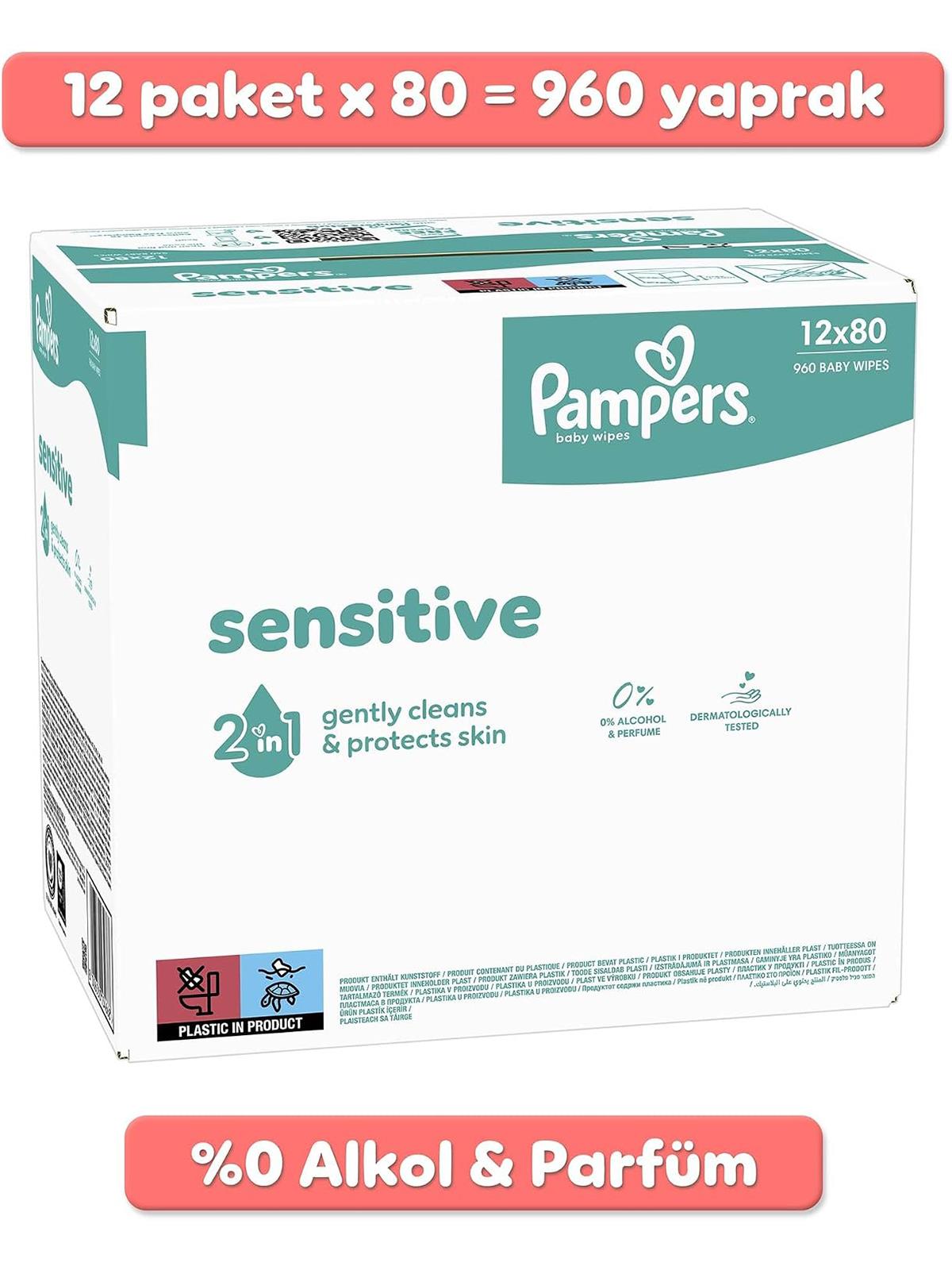 Prima Pampers Sensitive Bebek Islak Havlu 12x80 Adet 960 Yaprak