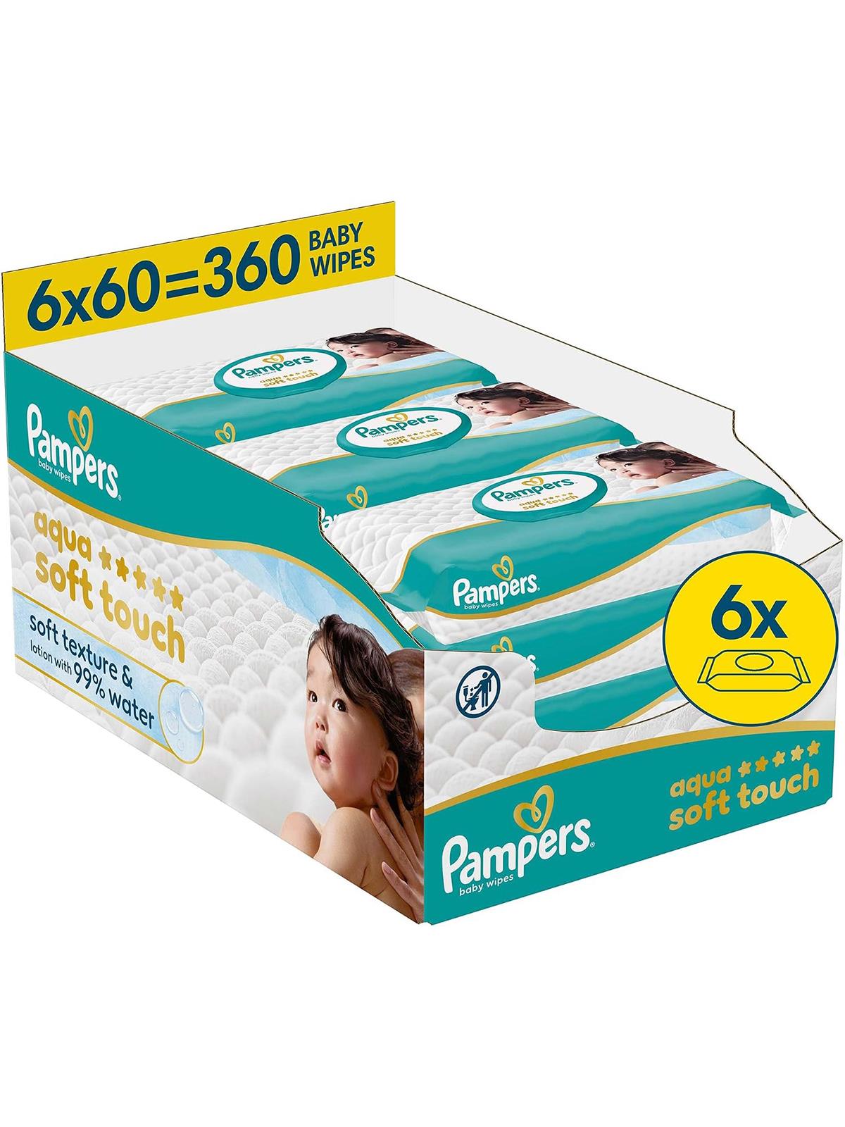 Prima Pampers Aqua Soft Touch Islak Havlu 6x60 Adet