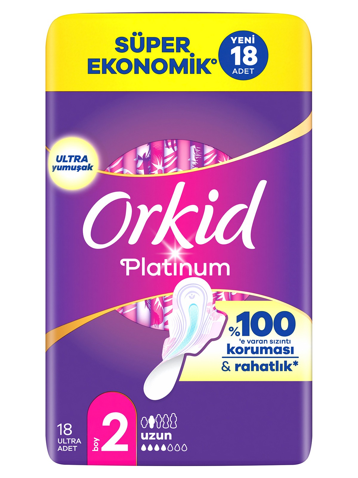 Orkid Platinum Dörtlü Paket Uzun 18 Adet