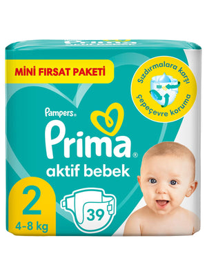 Prima Bebek Bezi Aktif Bebek 2 Beden Mini 39 Adet