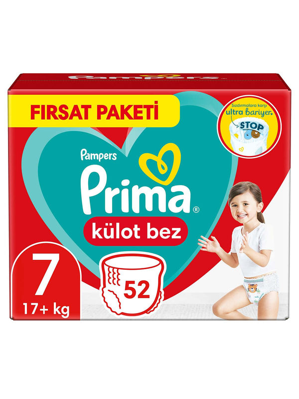 Prima Külot Bebek Bezi 7 Beden 52 Adet Fırsat Paketi
