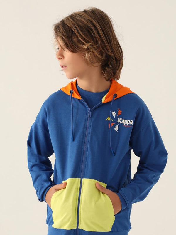 Kappa Erkek Çocuk Fullzıp 5-15 Yaş Sweatshirt - Mavi