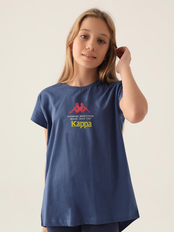 Kappa Kız Çocuk 5-15 Yaş Tişört - Mavi