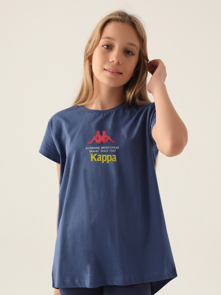 Kappa Kız Çocuk 5-15 Yaş Tişört - Mavi
