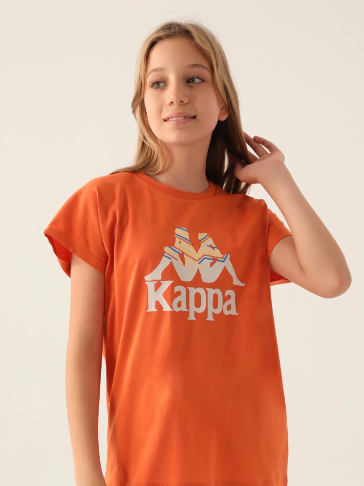 Kappa Kız Çocuk 5-15 Yaş Tişört - Hardal