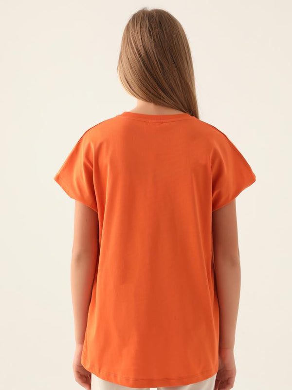 Kappa Kız Çocuk 5-15 Yaş Tişört - Hardal