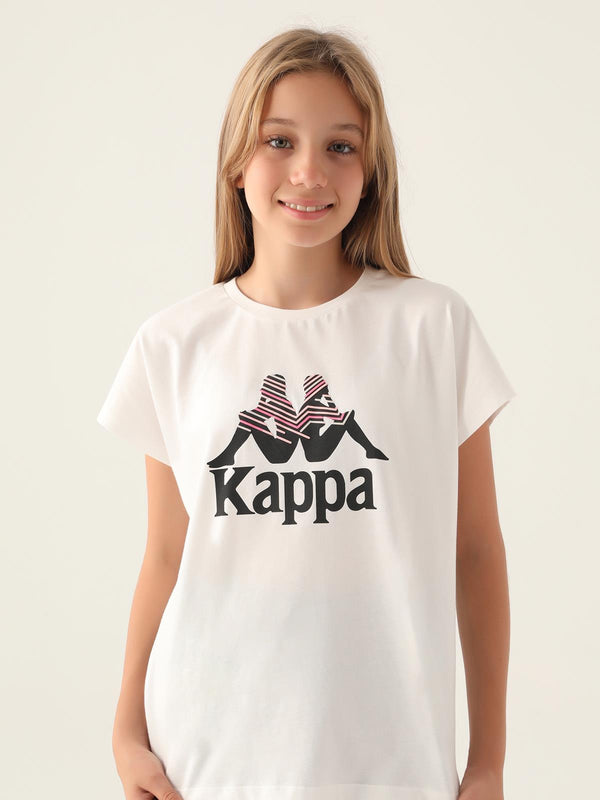 Kappa Kız Çocuk 5-15 Yaş Tişört - Bej