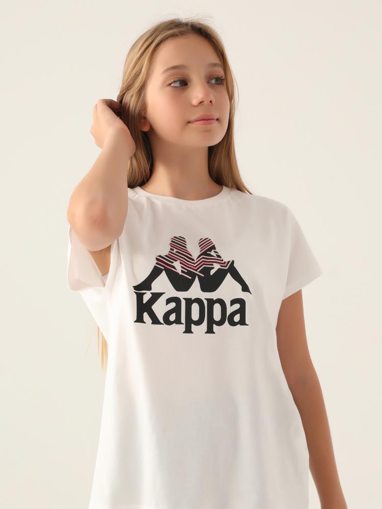 Kappa Kız Çocuk 5-15 Yaş Tişört - Bej