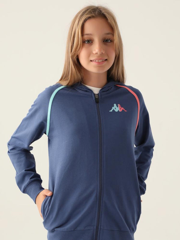 Kappa Kız Çocuk Fullzıp 5-15 Yaş Sweatshirt - Mavi