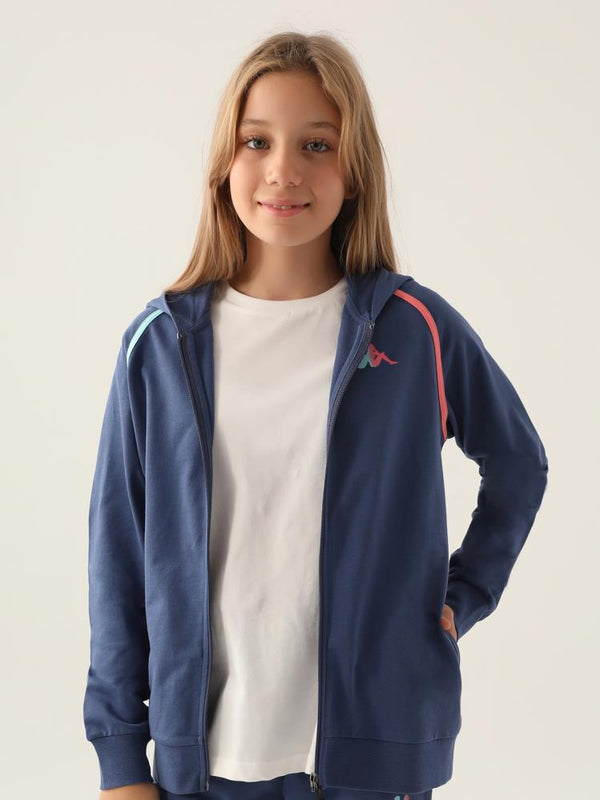 Kappa Kız Çocuk Fullzıp 5-15 Yaş Sweatshirt - Mavi
