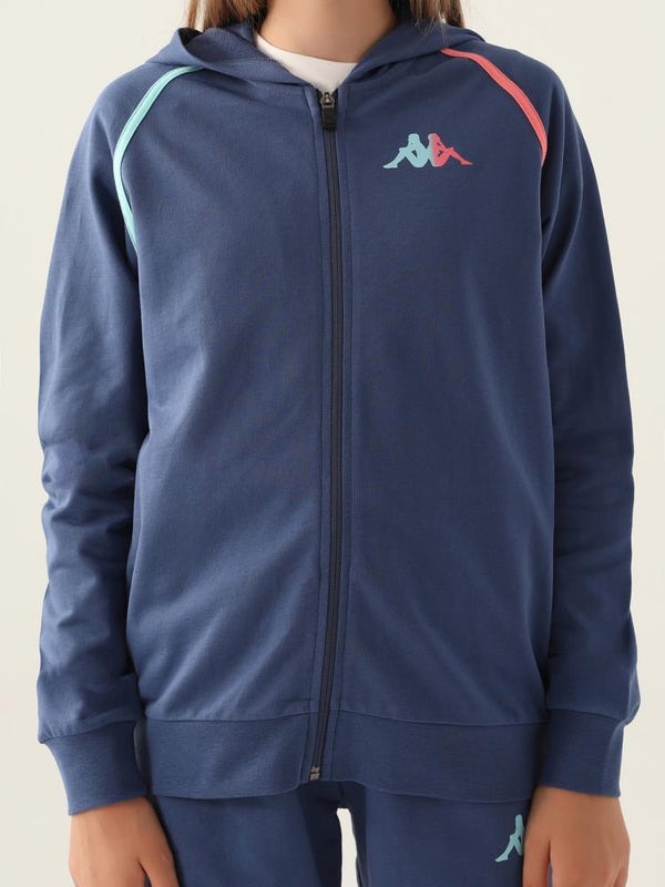 Kappa Kız Çocuk Fullzıp 5-15 Yaş Sweatshirt - Mavi