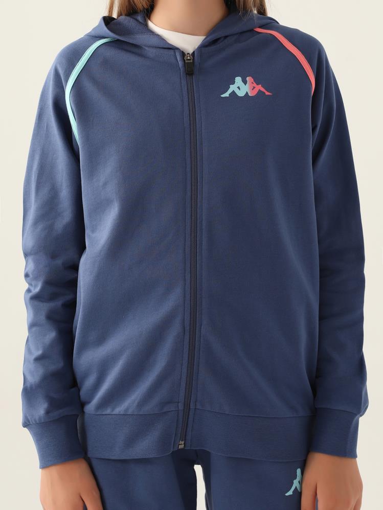 Kappa Kız Çocuk Fullzıp 5-15 Yaş Sweatshirt - Mavi