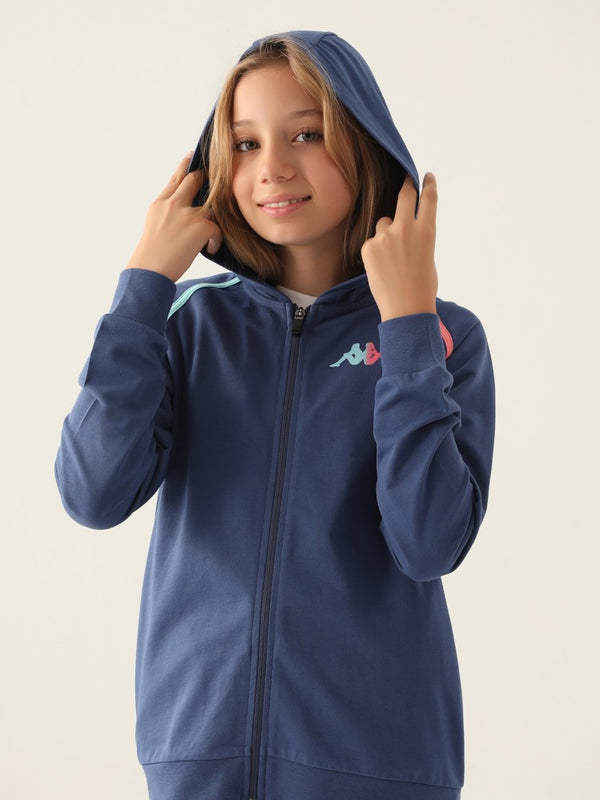 Kappa Kız Çocuk Fullzıp 5-15 Yaş Sweatshirt - Mavi