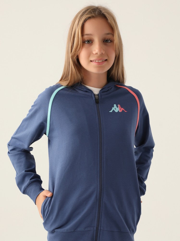 Kappa Kız Çocuk Fullzıp 5-15 Yaş Sweatshirt - Mavi