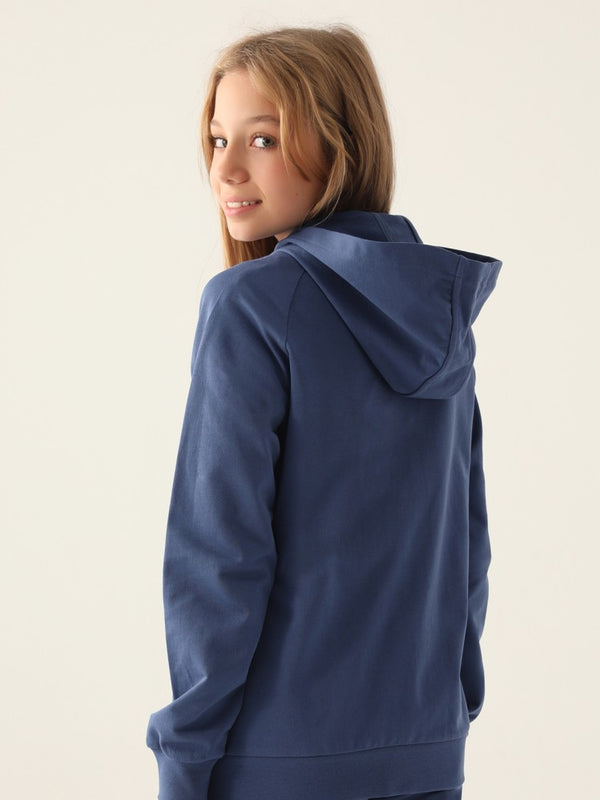 Kappa Kız Çocuk Fullzıp 5-15 Yaş Sweatshirt - Mavi