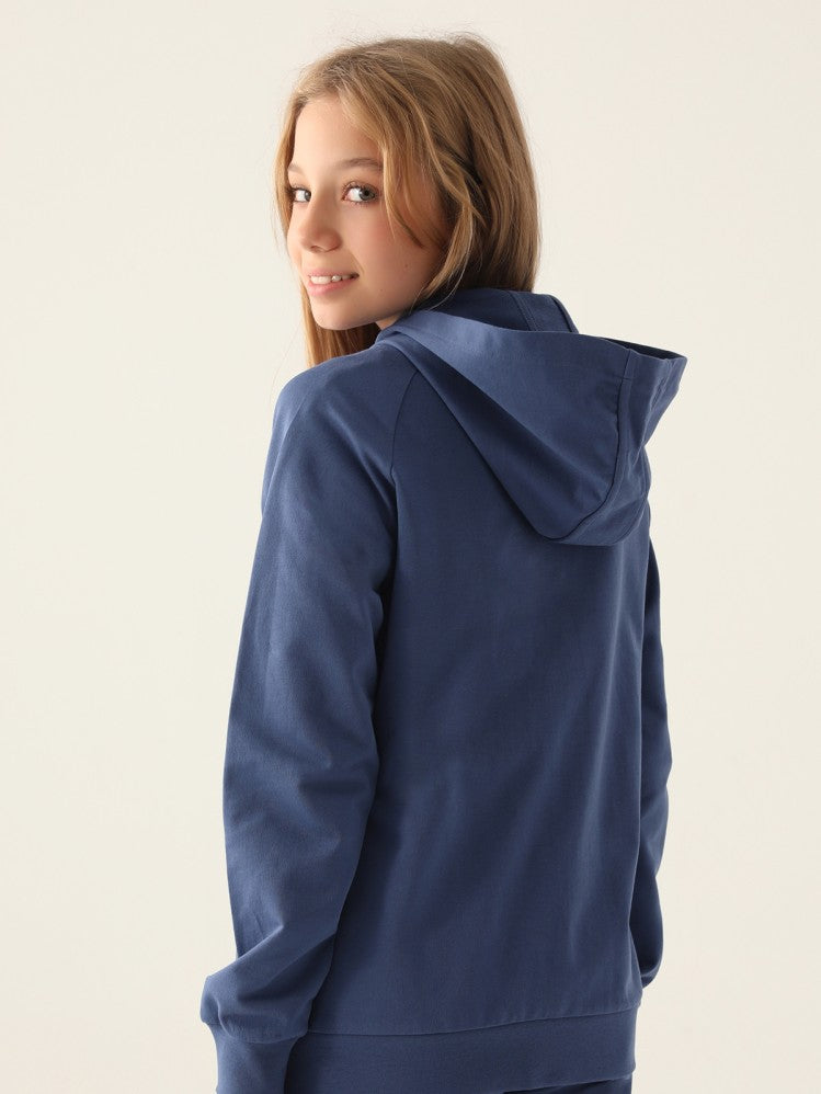 Kappa Kız Çocuk Fullzıp 5-15 Yaş Sweatshirt - Mavi