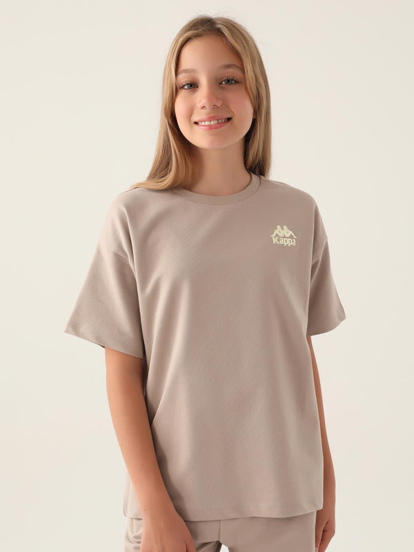 Kappa Kız Çocuk 5-15 Yaş Tişört - Bej