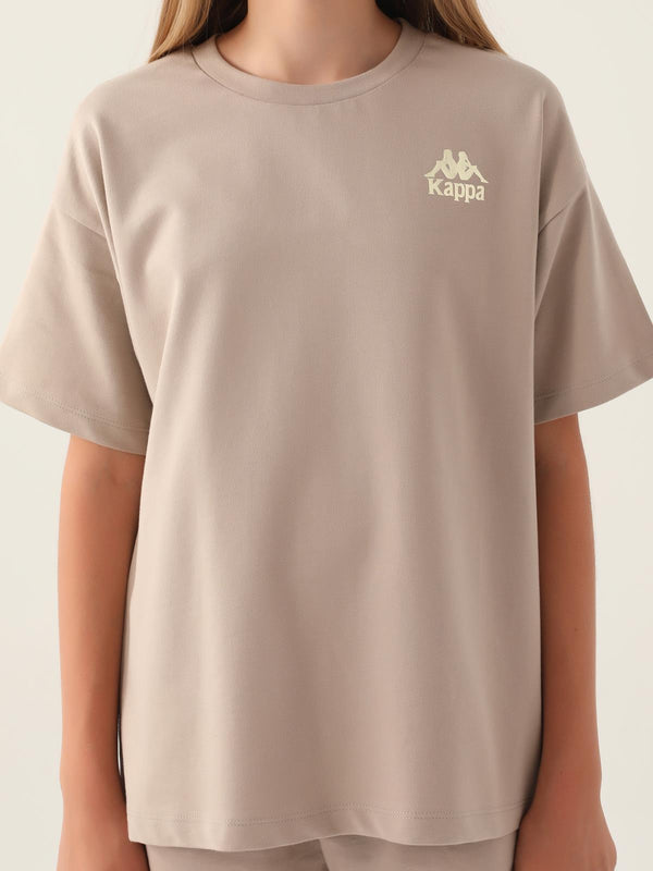 Kappa Kız Çocuk 5-15 Yaş Tişört - Bej
