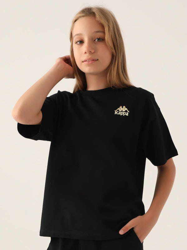 Kappa Kız Çocuk 5-15 Yaş Tişört - Siyah