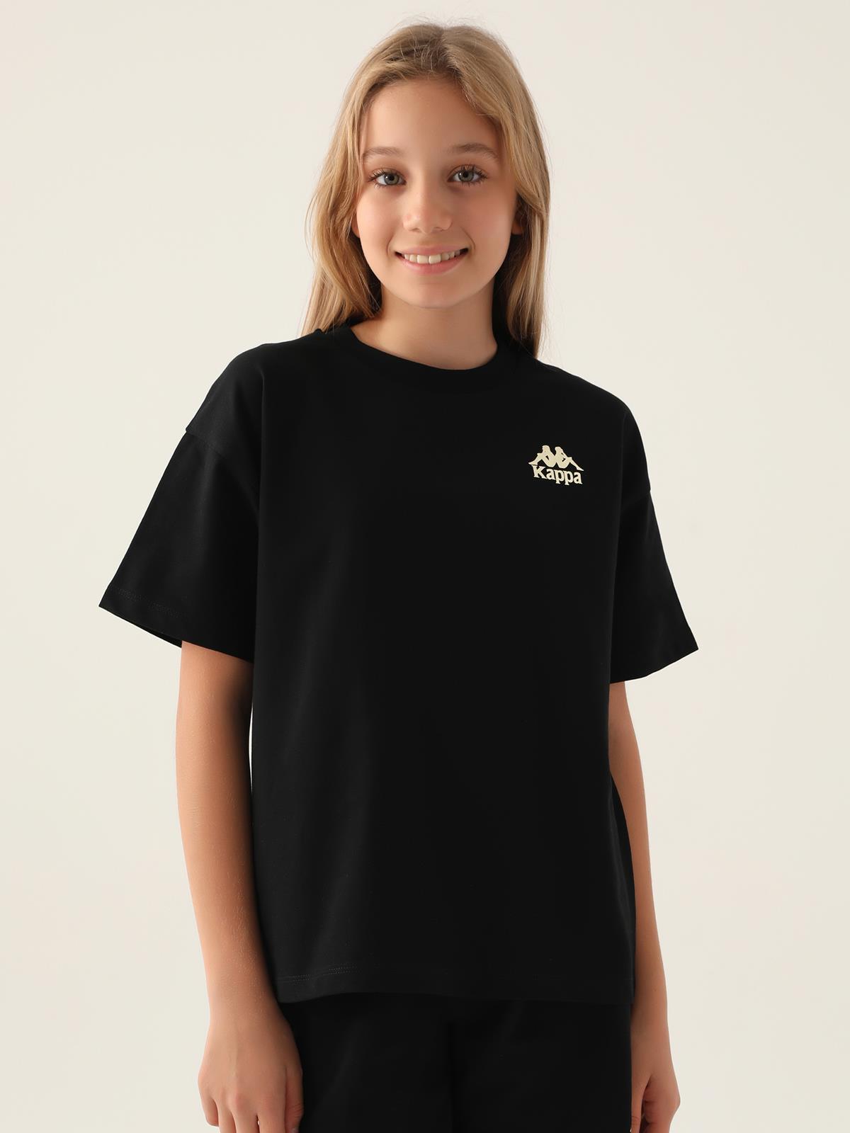 Kappa Kız Çocuk 5-15 Yaş Tişört - Siyah