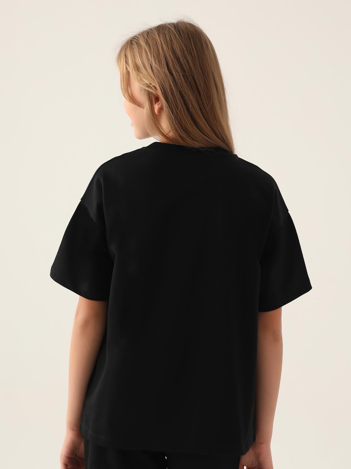 Kappa Kız Çocuk 5-15 Yaş Tişört - Siyah