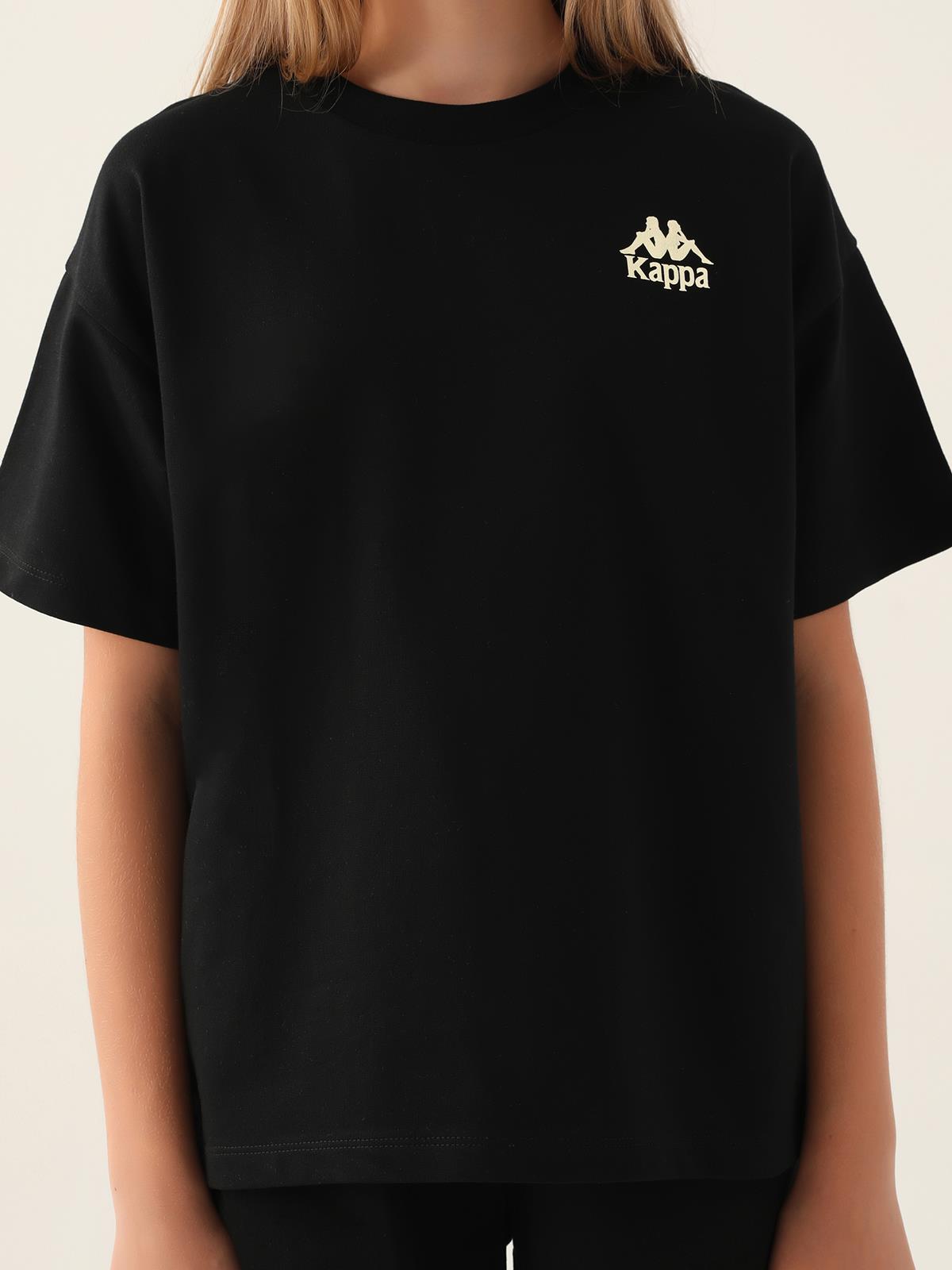 Kappa Kız Çocuk 5-15 Yaş Tişört - Siyah