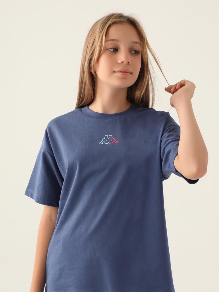 Kappa Kız Çocuk 5-15 Yaş Tişört - Mavi