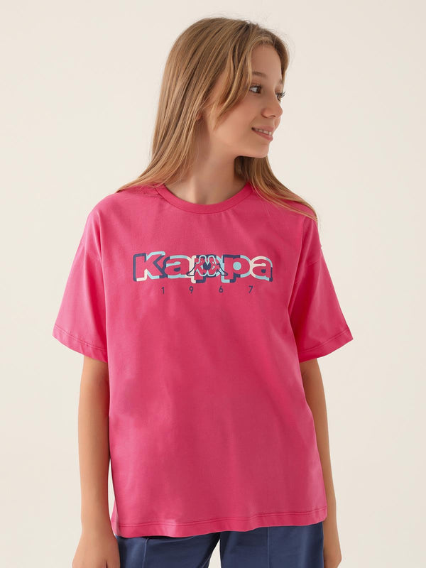 Kappa Kız Çocuk 5-15 Yaş Tişört - Fusya