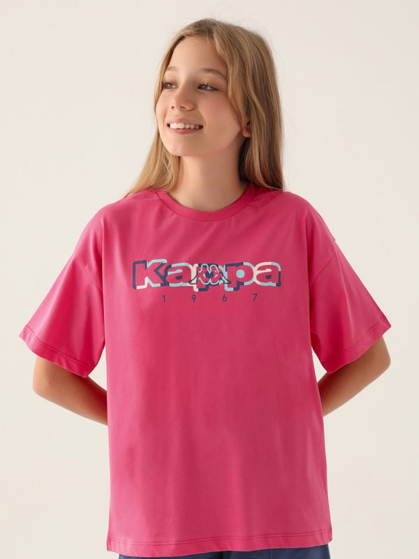 Kappa Kız Çocuk 5-15 Yaş Tişört - Fusya