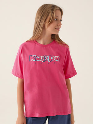 Kappa Kız Çocuk 5-15 Yaş Tişört - Fusya