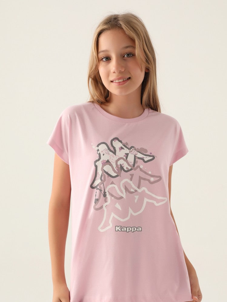 Kappa Kız Çocuk 5-15 Yaş Tişört - Pembe