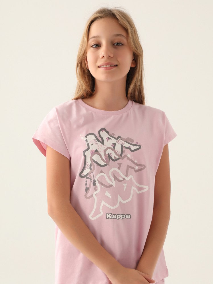 Kappa Kız Çocuk 5-15 Yaş Tişört - Pembe