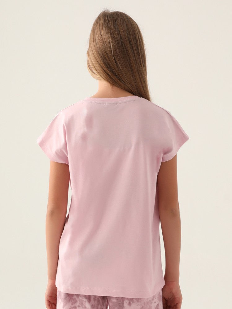 Kappa Kız Çocuk 5-15 Yaş Tişört - Pembe