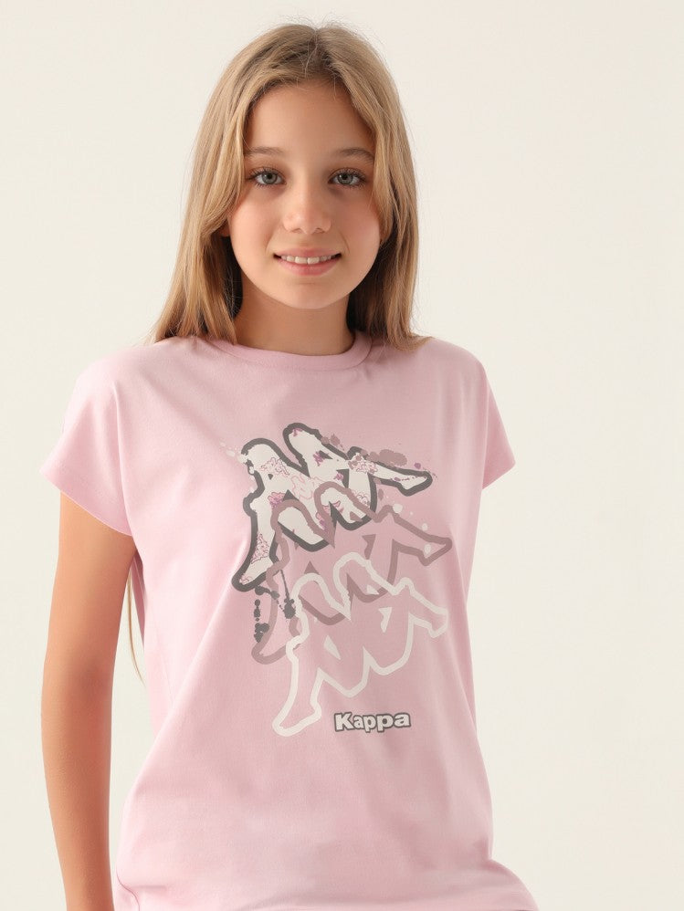 Kappa Kız Çocuk 5-15 Yaş Tişört - Pembe