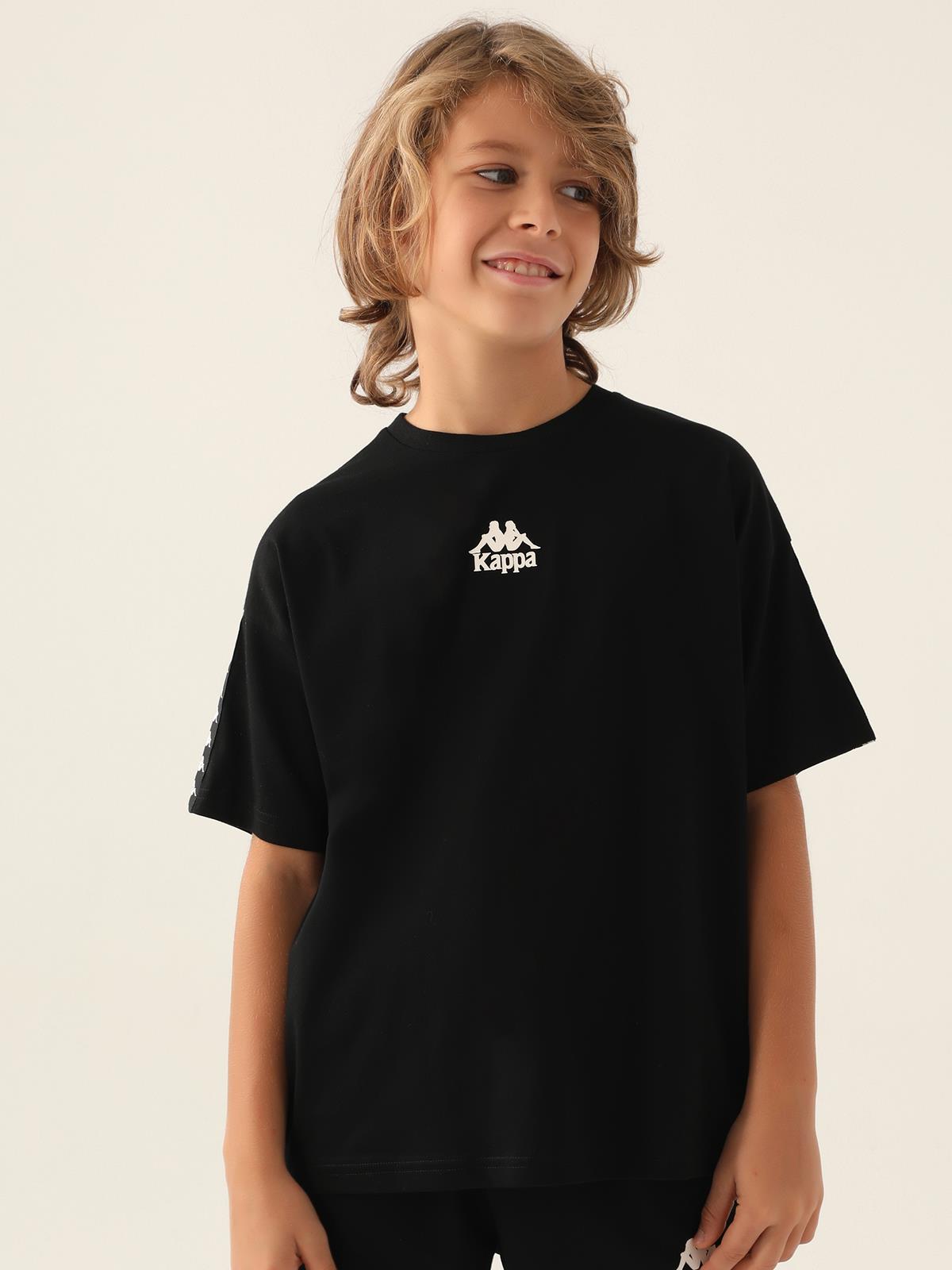 Kappa Erkek Çocuk 5-15 Yaş Tişört - Siyah