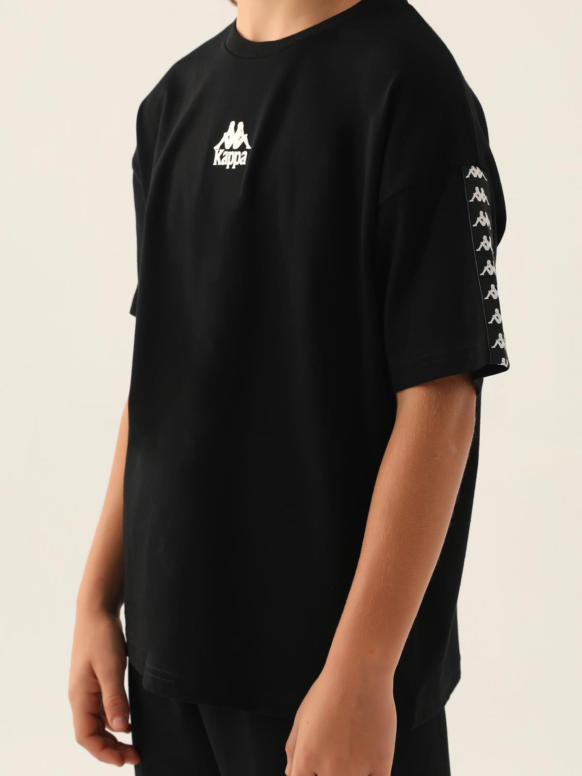Kappa Erkek Çocuk 5-15 Yaş Tişört - Siyah